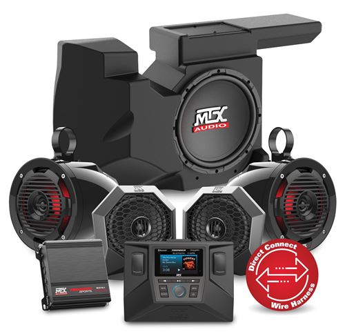 Four Speaker, Dual Amplifier, And Single Subwoofer Polaris Rzr Audio System (Sold Individually)