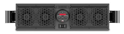 Polaris Rzr Bluetooth Overhead Audio Sound Bar, 2-channel Amplifier, 2 Cage Mounted Speakers, And Amplified Subwoofer