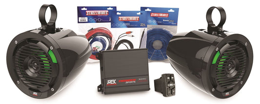 Universal Bluetooth Switch Audio Package With Amplifier And 2 Roll Cage Speakers