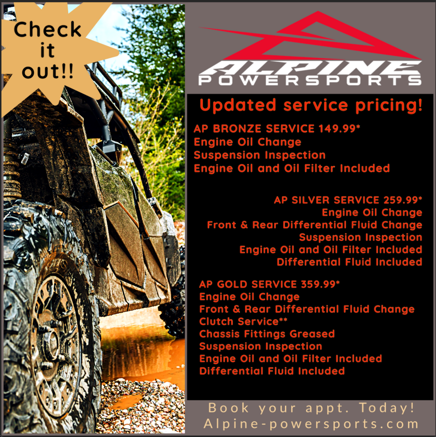 Gold service 15% off gift certificate