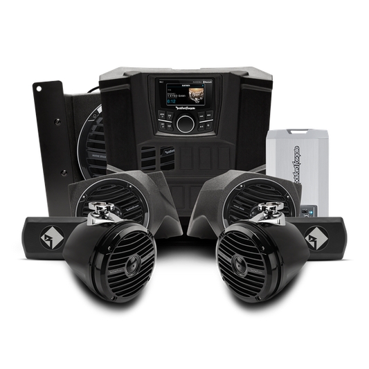 400 watt stereo, front lower speaker, rear speaker, and subwoofer kit for select Polaris RANGER® models (Gen-1)