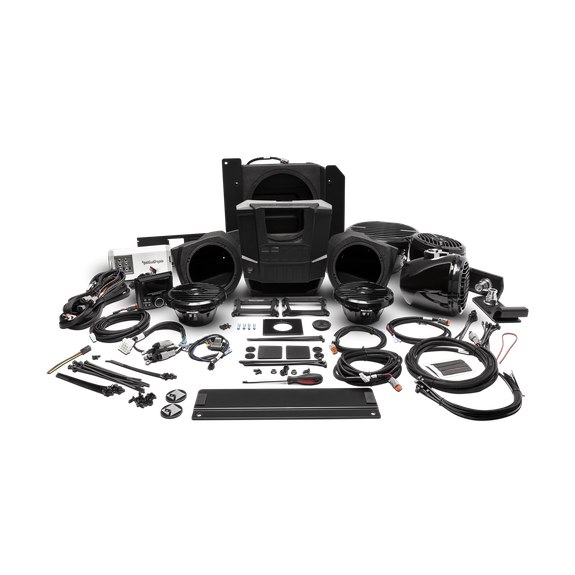 400 watt stereo, front lower speaker, rear speaker, and subwoofer kit for select Polaris RANGER® models (Gen-1)