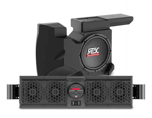 Polaris Rzr Bluetooth Overhead Audio System And Amplified Subwoofer