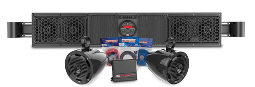 YAMAHA VIKING BLUETOOTH OVERHEAD AUDIO SOUND BAR WITH 2-CHANNEL AMPLIFIER AND 2 ROLL CAGE SPEAKER SYSTEM