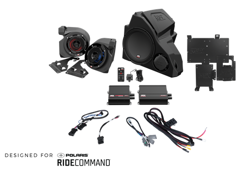 3-speaker Audio System For 2014+ Polaris Rzr Vehicles W/ridecommand