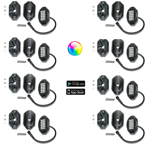 5150 Whips 187 Style Rock Lights W/ Control Harness