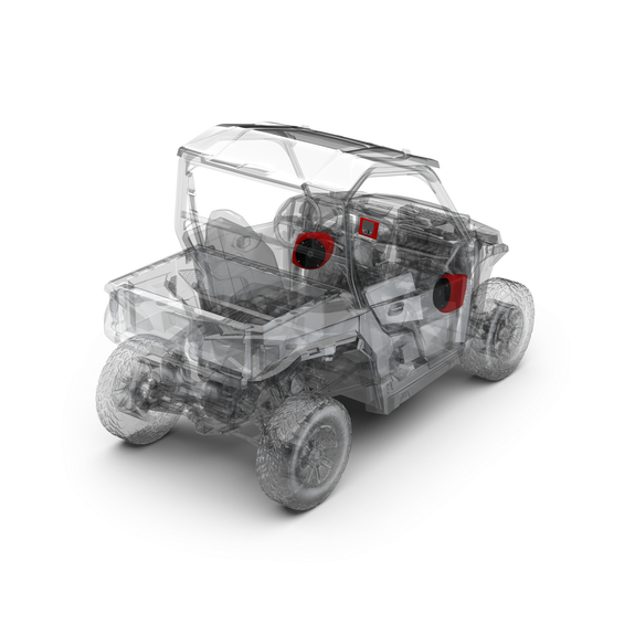 Stereo and front lower speaker kit for select Polaris GENERAL® models