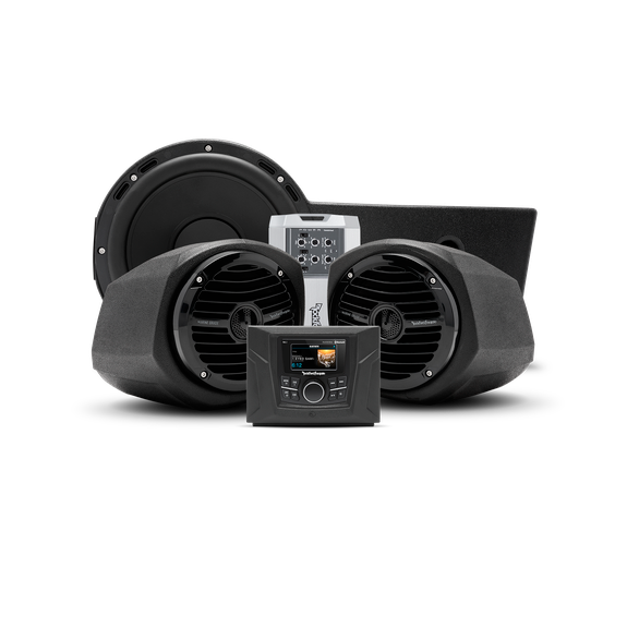 400 watt stereo, front lower speaker, and subwoofer kit for select Polaris GENERAL® models