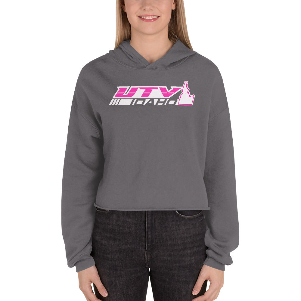 UTV IDAHO PNK/WHT Crop Hoodie